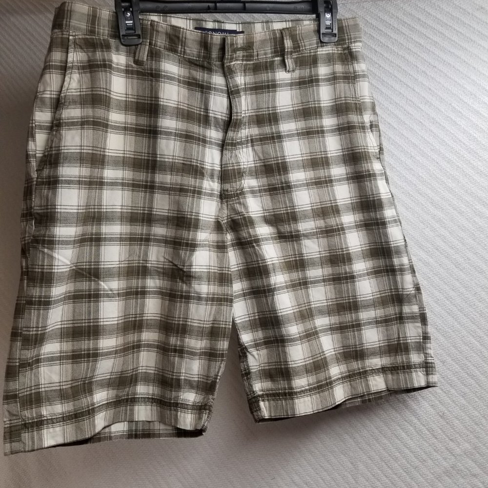 414 - Sonoma 33W Life & Style Plaid Shorts